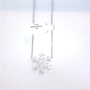 Cara Mia USA/Charmed SS/Rhodium Plated CZ Necklace.